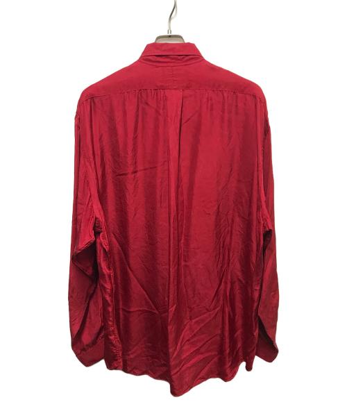 RALPH LAUREN（ラルフローレン）RALPH LAUREN (ラルフローレン) 90s シルクサテンシャツ レッド サイズ:Mの古着・服飾アイテム