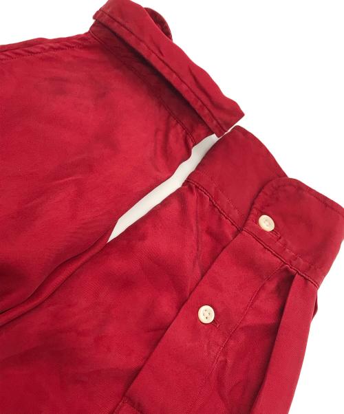 RALPH LAUREN（ラルフローレン）RALPH LAUREN (ラルフローレン) 90s シルクサテンシャツ レッド サイズ:Mの古着・服飾アイテム
