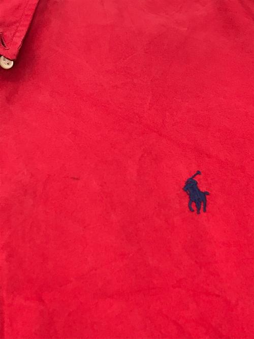 RALPH LAUREN（ラルフローレン）RALPH LAUREN (ラルフローレン) 90s シルクサテンシャツ レッド サイズ:Mの古着・服飾アイテム