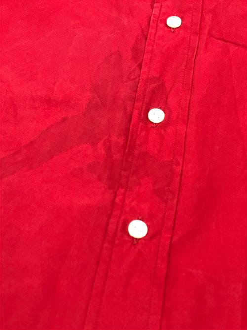 RALPH LAUREN（ラルフローレン）RALPH LAUREN (ラルフローレン) 90s シルクサテンシャツ レッド サイズ:Mの古着・服飾アイテム