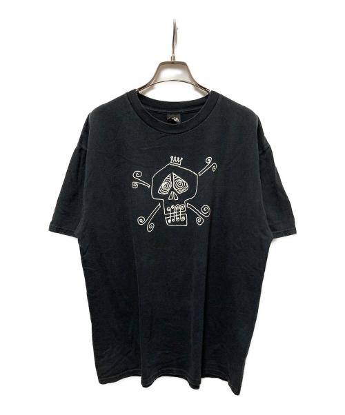 stussy（ステューシー）stussy (ステューシー) スカルプリントtee ブラック サイズ:SIZE Lの古着・服飾アイテム