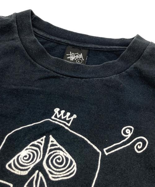 stussy（ステューシー）stussy (ステューシー) スカルプリントtee ブラック サイズ:SIZE Lの古着・服飾アイテム