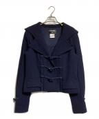 CHANELシャネル）の古着「ショートダッフルコート」｜ネイビー