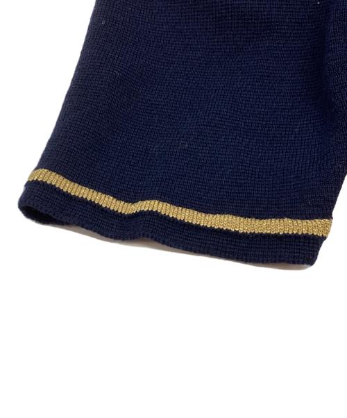 GUCCI（グッチ）GUCCI (グッチ) パール釦ニットワンピース/半袖 ネイビー サイズ:12の古着・服飾アイテム