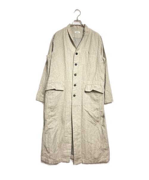 plantation（プランテーション）plantation (プランテーション) CLヘリンボンチェスターコート/Herringbone Chester Coat グレー サイズ:Mの古着・服飾アイテム