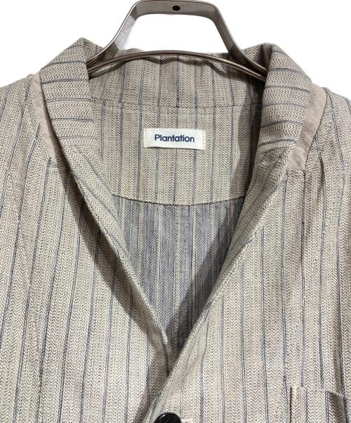plantation（プランテーション）plantation (プランテーション) CLヘリンボンチェスターコート/Herringbone Chester Coat グレー サイズ:Mの古着・服飾アイテム