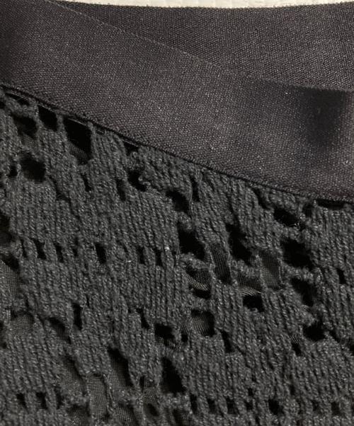 JIL SANDER（ジルサンダー）JIL SANDER (ジルサンダー) レースニットスカート/ lace knit skirt ブラック サイズ:34の古着・服飾アイテム