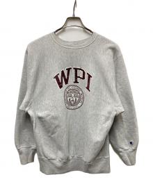 Champion（チャンピオン）の古着「90s カレッジプリントREVERSE WEAVE」｜グレー