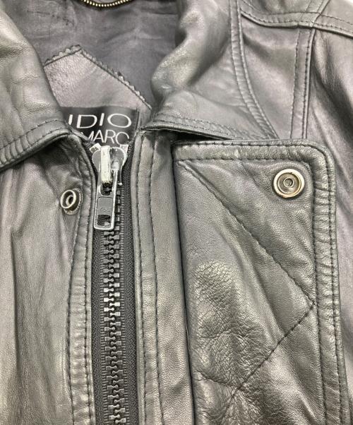 STUDIO ANDREW MARC（-）STUDIO ANDREW MARC (-) レザージャケット ブラック サイズ:XLの古着・服飾アイテム