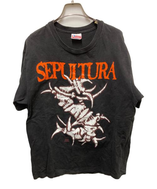 Hanes（ヘインズ）Hanes (ヘインズ) ヘヴィメタバンドTシャツ ブラック サイズ:-の古着・服飾アイテム