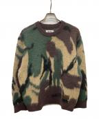 PALACEパレス）の古着「HAIRY CAMO KNIT」｜ブラウン