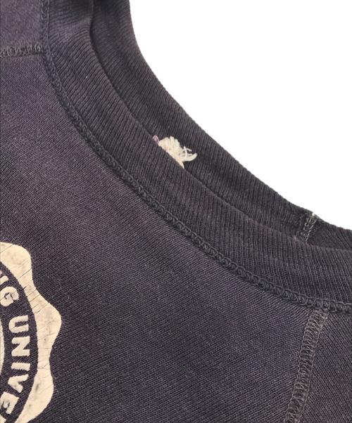 sports wear（スポーツウェア）sports wear (スポーツウェア) 60Sフロッキープリントラグランスウェット ネイビー サイズ:-の古着・服飾アイテム