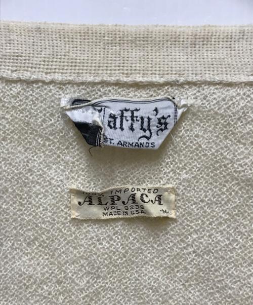 caffys（-）caffys (-) 60s-70s アルパカカーディガン ホワイト サイズ:Mの古着・服飾アイテム
