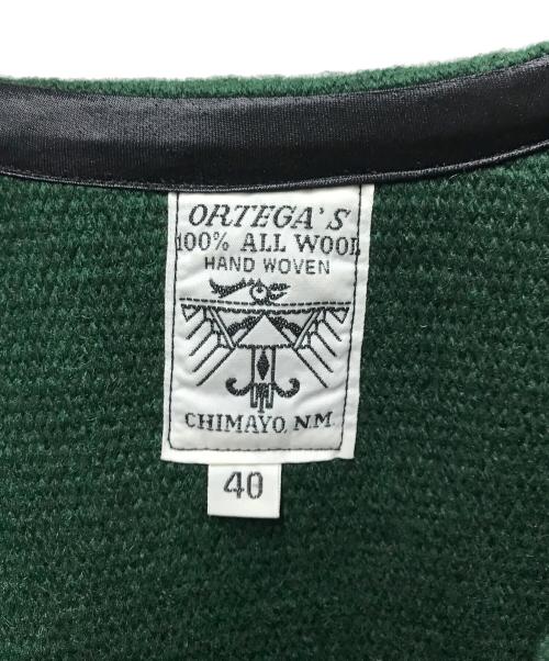 ORTEGA's（オルテガ）ORTEGA'S (オルテガ) ウールチマヨベスト グリーン サイズ:４０の古着・服飾アイテム