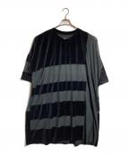 Y'sワイズ）の古着「ベロアシアーワンピース/半袖」｜ブラック