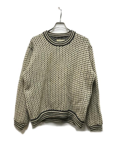 L.L.Bean（エルエルビーン）L.L.Bean (エルエルビーン) 80sバーズアイニット ベージュ サイズ:Lの古着・服飾アイテム