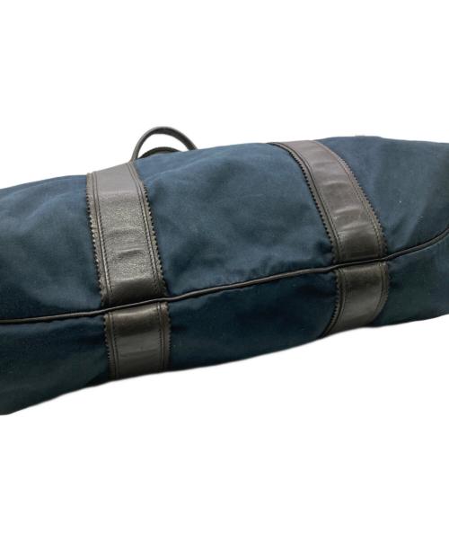 BOTTEGA VENETA（ボッテガベネタ）BOTTEGA VENETA (ボッテガベネタ) ナイロンレザートートバッグ ネイビーの古着・服飾アイテム
