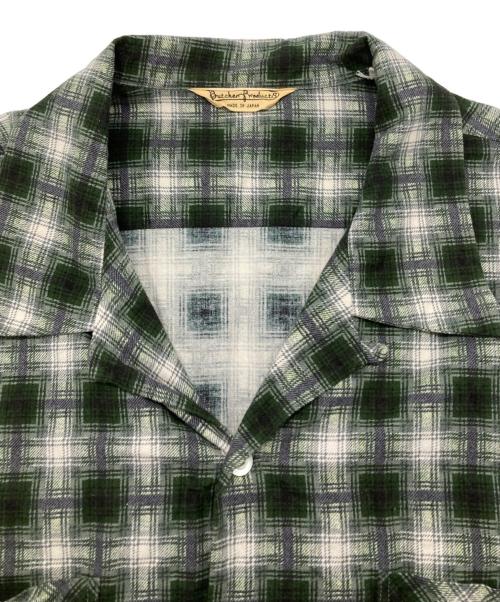 BUTCHER PRODUCTS（ブッチャープロダクツ）BUTCHER PRODUCTS (ブッチャープロダクツ) オンブレプリントネルシャツ/Ombre Check Flannel Shirt グリーン サイズ:15・1/2の古着・服飾アイテム