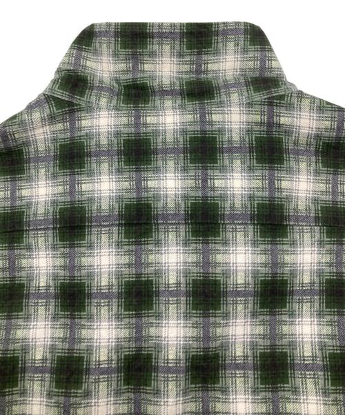 BUTCHER PRODUCTS（ブッチャープロダクツ）BUTCHER PRODUCTS (ブッチャープロダクツ) オンブレプリントネルシャツ/Ombre Check Flannel Shirt グリーン サイズ:15・1/2の古着・服飾アイテム