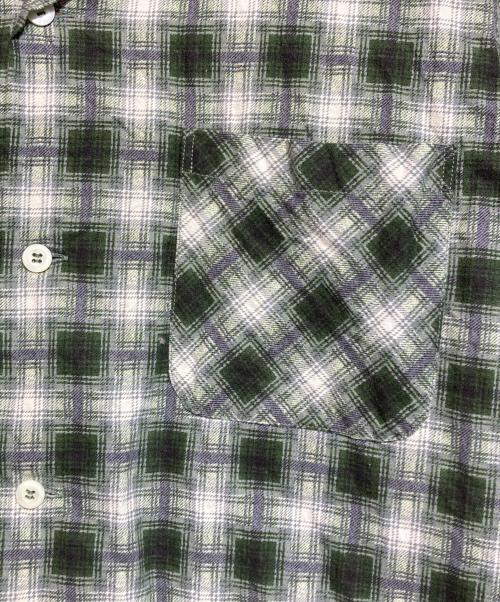 BUTCHER PRODUCTS（ブッチャープロダクツ）BUTCHER PRODUCTS (ブッチャープロダクツ) オンブレプリントネルシャツ/Ombre Check Flannel Shirt グリーン サイズ:15・1/2の古着・服飾アイテム