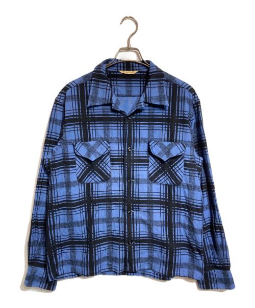 BUTCHER PRODUCTS（ブッチャープロダクツ）BUTCHER PRODUCTS (ブッチャープロダクツ) FLANNEL SHIRT ブルー サイズ:15・1/2の古着・服飾アイテム