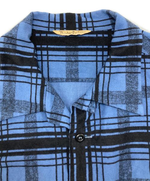 BUTCHER PRODUCTS（ブッチャープロダクツ）BUTCHER PRODUCTS (ブッチャープロダクツ) FLANNEL SHIRT ブルー サイズ:15・1/2の古着・服飾アイテム