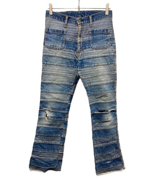 Hysteric Glamour（ヒステリックグラマー）Hysteric Glamour (ヒステリックグラマー) スクラッチフレアウミヘビデニムパンツ インディゴ サイズ:不明の古着・服飾アイテム