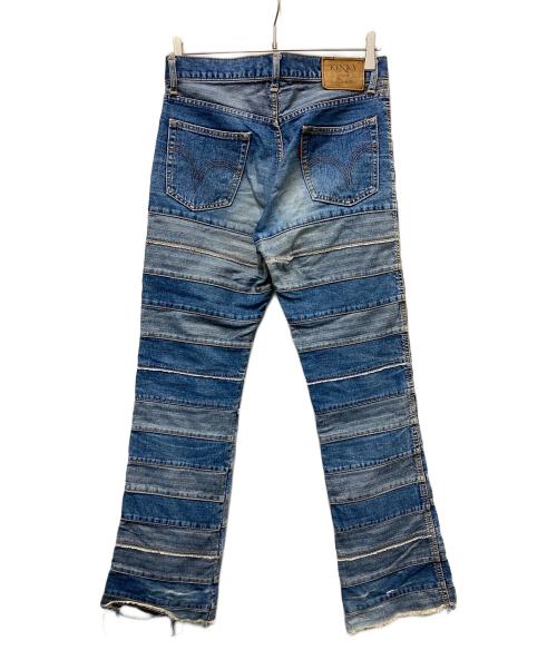 Hysteric Glamour（ヒステリックグラマー）Hysteric Glamour (ヒステリックグラマー) スクラッチフレアウミヘビデニムパンツ インディゴ サイズ:不明の古着・服飾アイテム