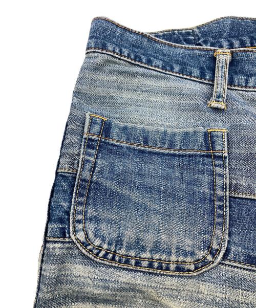 Hysteric Glamour（ヒステリックグラマー）Hysteric Glamour (ヒステリックグラマー) スクラッチフレアウミヘビデニムパンツ インディゴ サイズ:不明の古着・服飾アイテム