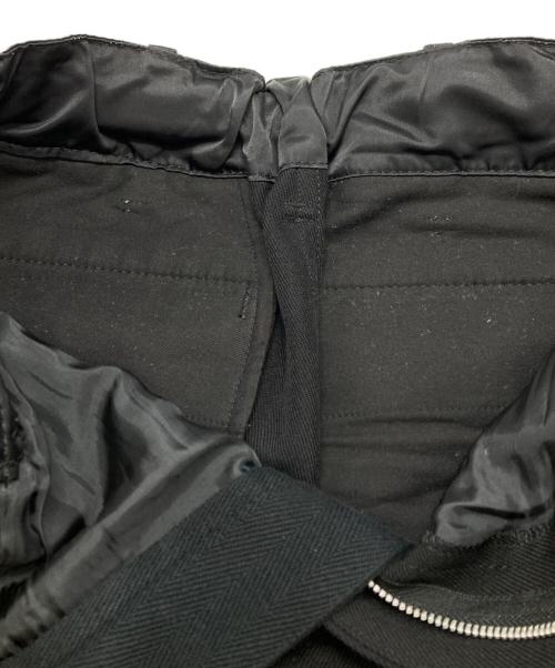 sacai（サカイ）sacai (サカイ) ウエスト切替ベルテッドウールクロップドパンツ ブラック サイズ:1の古着・服飾アイテム