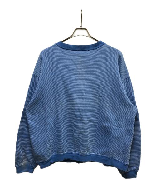 Champion（チャンピオン）Champion (チャンピオン) 60s 3段プリントボーダーカレッジプリントスウェット ブルー サイズ:XLの古着・服飾アイテム