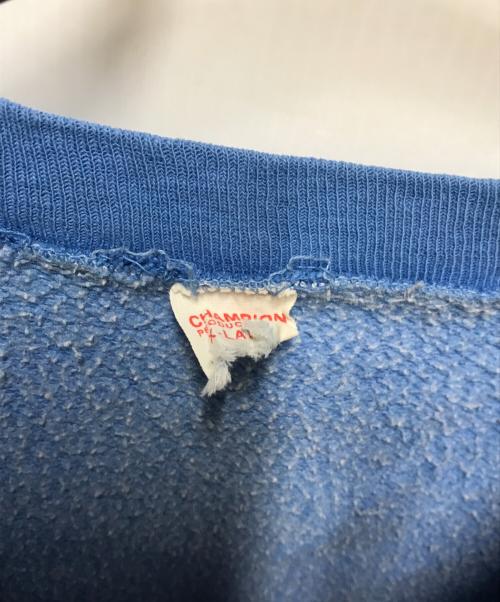 Champion（チャンピオン）Champion (チャンピオン) 60s 3段プリントボーダーカレッジプリントスウェット ブルー サイズ:XLの古着・服飾アイテム