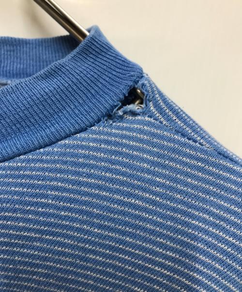 Champion（チャンピオン）Champion (チャンピオン) 60s 3段プリントボーダーカレッジプリントスウェット ブルー サイズ:XLの古着・服飾アイテム