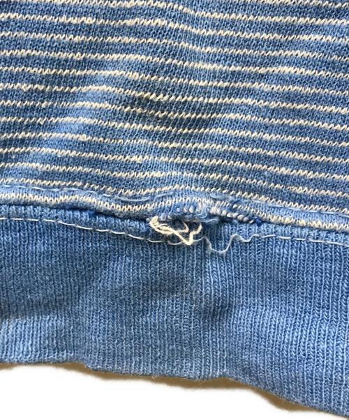 Champion（チャンピオン）Champion (チャンピオン) 60s 3段プリントボーダーカレッジプリントスウェット ブルー サイズ:XLの古着・服飾アイテム