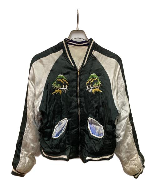 USED（ユーズド）USED (ユーズド) 鷲 富士 日本地図 スカジャン ブラック×ホワイト サイズ:-の古着・服飾アイテム