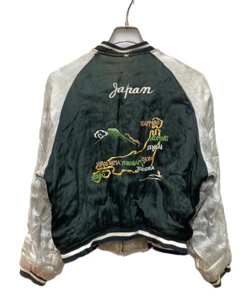 USED（ユーズド）USED (ユーズド) 鷲 富士 日本地図 スカジャン ブラック×ホワイト サイズ:-の古着・服飾アイテム
