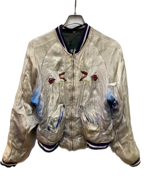 USED（ユーズド）USED (ユーズド) 鷲 富士 日本地図 スカジャン ブラック×ホワイト サイズ:-の古着・服飾アイテム