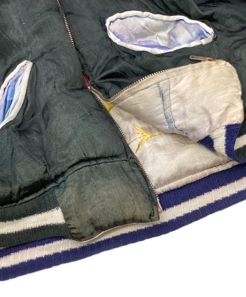 USED（ユーズド）USED (ユーズド) 鷲 富士 日本地図 スカジャン ブラック×ホワイト サイズ:-の古着・服飾アイテム