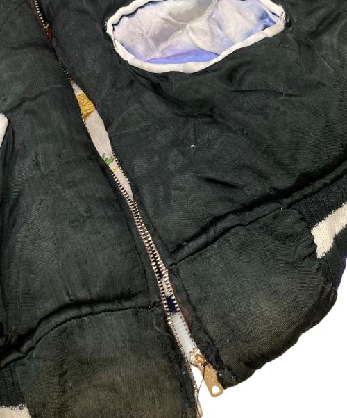 USED（ユーズド）USED (ユーズド) 鷲 富士 日本地図 スカジャン ブラック×ホワイト サイズ:-の古着・服飾アイテム