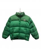 THE NORTH FACEザ ノース フェイス）の古着「00Sセンターロゴヌプシダウンジャケット」｜グリーン