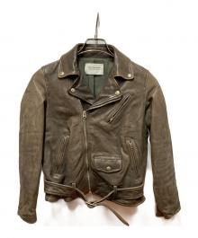 beautiful people（ビューティフルピープル）の古着「ライダースジャケット」｜ブラウン