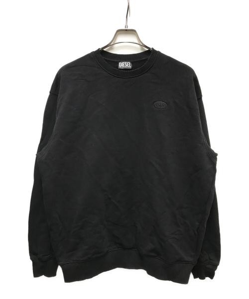 DIESEL（ディーゼル）DIESEL (ディーゼル) NEW GINN SWEAT SHIRT ブラック サイズ:XLの古着・服飾アイテム