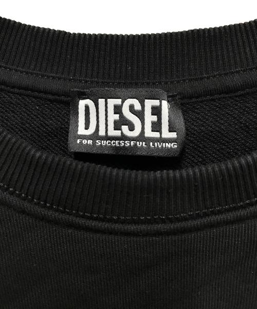 DIESEL（ディーゼル）DIESEL (ディーゼル) NEW GINN SWEAT SHIRT ブラック サイズ:XLの古着・服飾アイテム