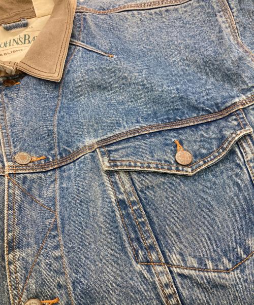 ST JOHN'S BAY（セントジョンズベイ）ST JOHN'S BAY (セントジョンズベイ) レザーカラーデニムジャケット インディゴ サイズ:XXLの古着・服飾アイテム