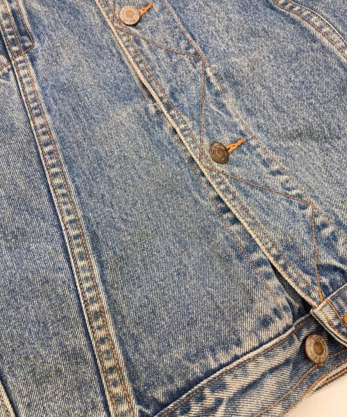 ST JOHN'S BAY（セントジョンズベイ）ST JOHN'S BAY (セントジョンズベイ) レザーカラーデニムジャケット インディゴ サイズ:XXLの古着・服飾アイテム