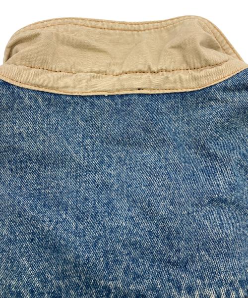 ST JOHN'S BAY（セントジョンズベイ）ST JOHN'S BAY (セントジョンズベイ) レザーカラーデニムジャケット インディゴ サイズ:XXLの古着・服飾アイテム