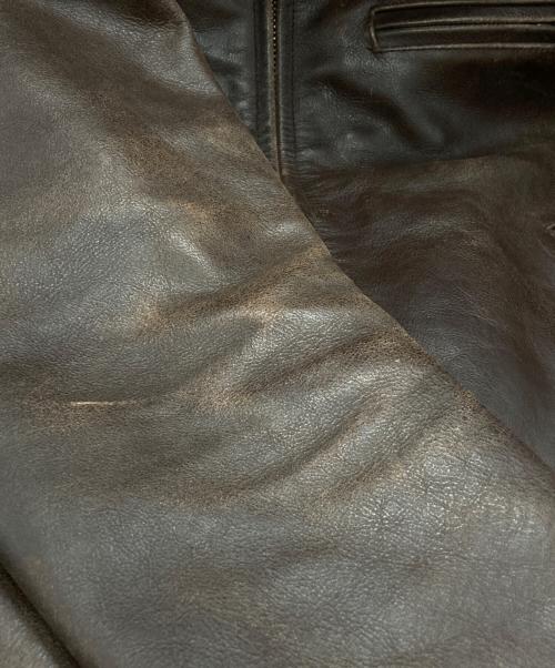 GANGSTERVILLE（ギャングスタービル）GANGSTERVILLE (ギャングスタービル) カウレザージャケット ブラウン サイズ:Lの古着・服飾アイテム