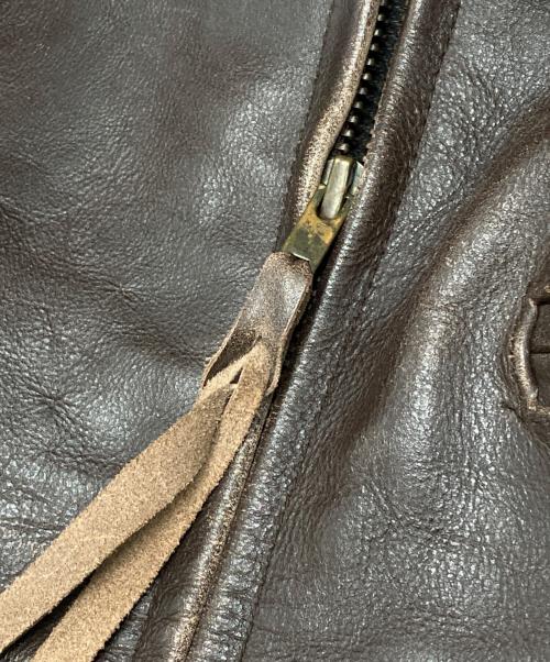 GANGSTERVILLE（ギャングスタービル）GANGSTERVILLE (ギャングスタービル) カウレザージャケット ブラウン サイズ:Lの古着・服飾アイテム