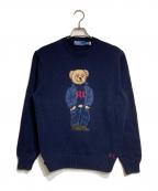 POLO RALPH LAURENポロ・ラルフローレン）の古着「ポロベアコットンニット」｜ネイビー
