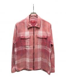 SUPREME（シュプリーム）の古着「Faded Plaid Flannel Zip Up Shirt」｜ピンク